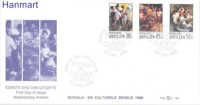 Znaczek Antyle Holenderskie 1986 FDC