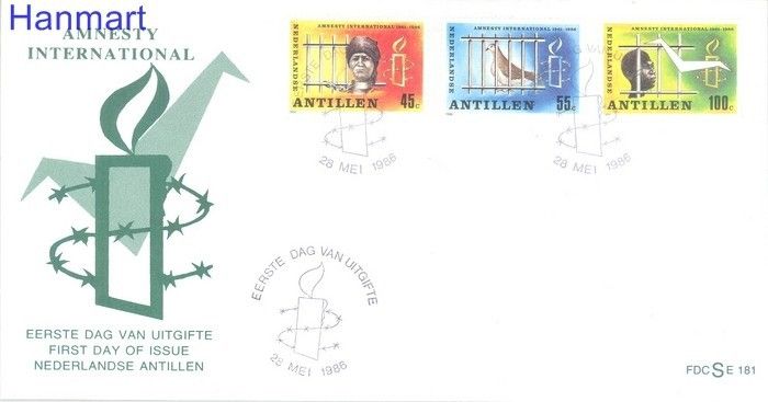 Znaczek Antyle Holenderskie 1986 Mi 589-591 FDC