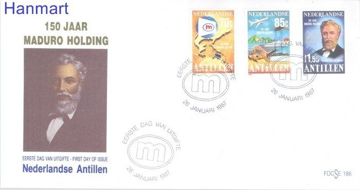 Znaczek Antyle Holenderskie 1987 FDC