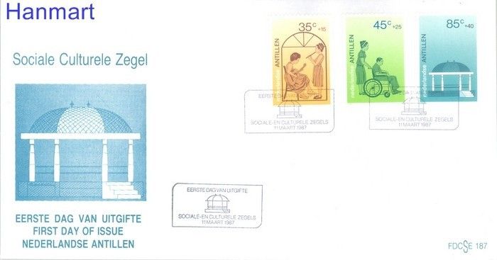 Znaczek Antyle Holenderskie 1987 FDC