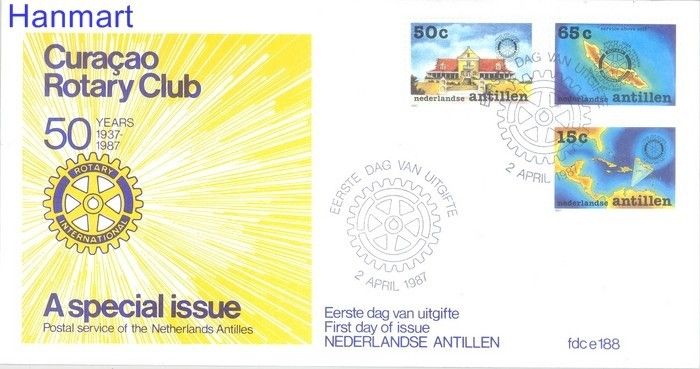 Znaczek Antyle Holenderskie 1987 FDC