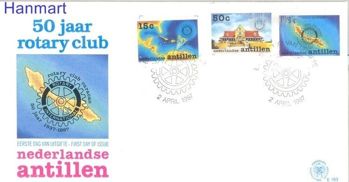 Znaczek Antyle Holenderskie 1987 FDC