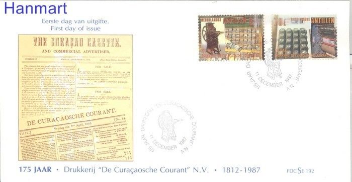 Znaczek Antyle Holenderskie 1987 FDC