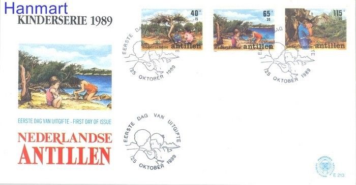 Znaczek Antyle Holenderskie 1989 Mi 664-666 FDC