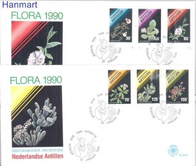 Znaczek Antyle Holenderskie 1990 Mi 676-681 FDC