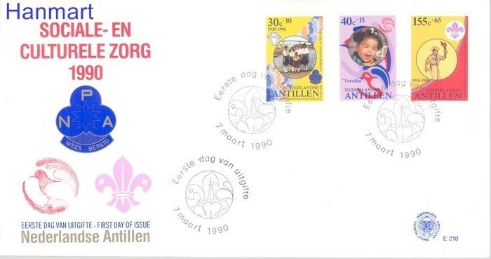Znaczek Antyle Holenderskie 1990 Mi 682-684 FDC