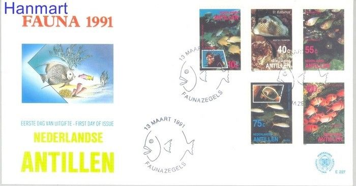Znaczek Antyle Holenderskie 1991 Mi 709-713 FDC