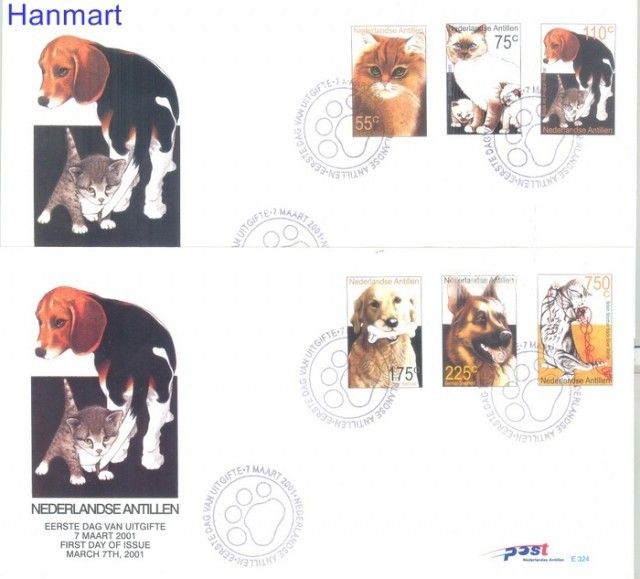 Znaczek Antyle Holenderskie 2001 Mi 1093-1098 FDC