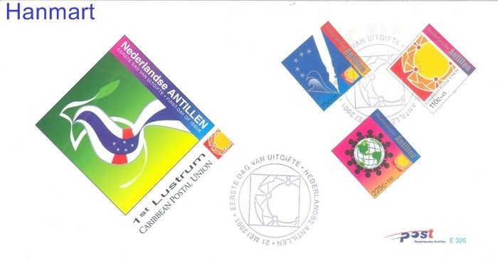 Znaczek Antyle Holenderskie 2001 Mi 1103-1105 FDC