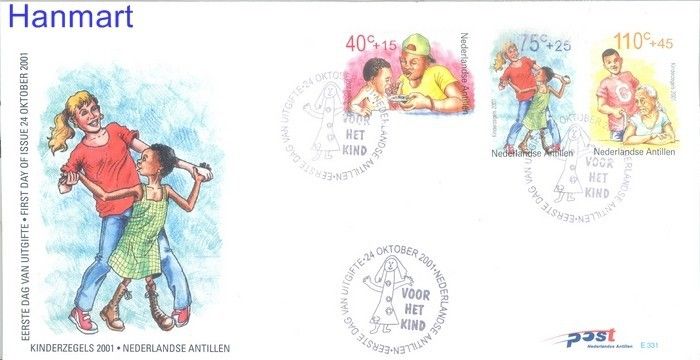 Znaczek Antyle Holenderskie 2001 Mi 1123-1125 FDC