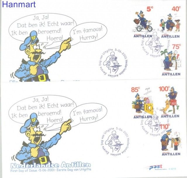 Znaczek Antyle Holenderskie 2001 Mi 1106-1111 FDC