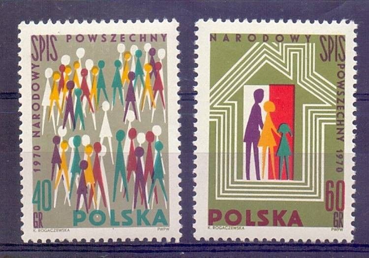 Znaczek Polska 1970 Mi 2026-2027 Fi 1880-1881 Czyste **