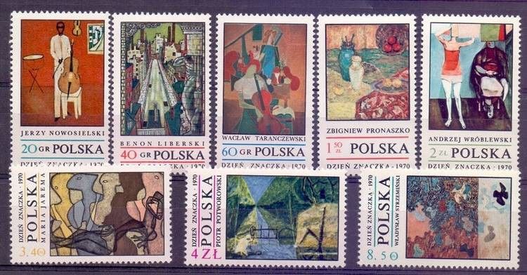 Znaczek Polska 1970 Mi 2032-2039 Fi 1885-1892 Czyste **