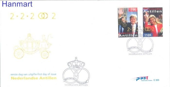 Znaczek Antyle Holenderskie 2002 Mi 1128-1129 FDC