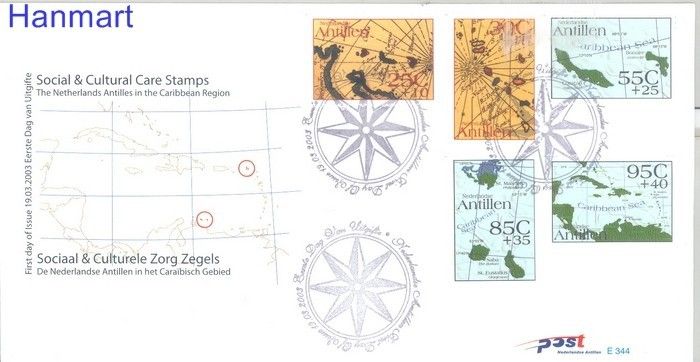 Znaczek Antyle Holenderskie 2003 Mi 1179-1183 FDC