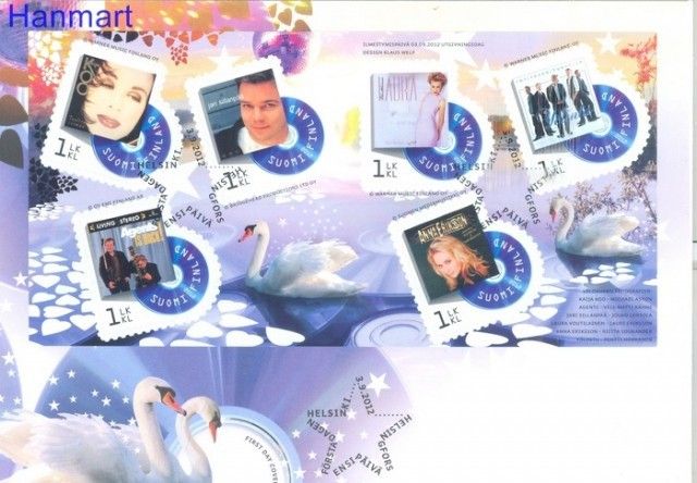 Znaczek Finlandia 2012 Mi 2200-2205 FDC