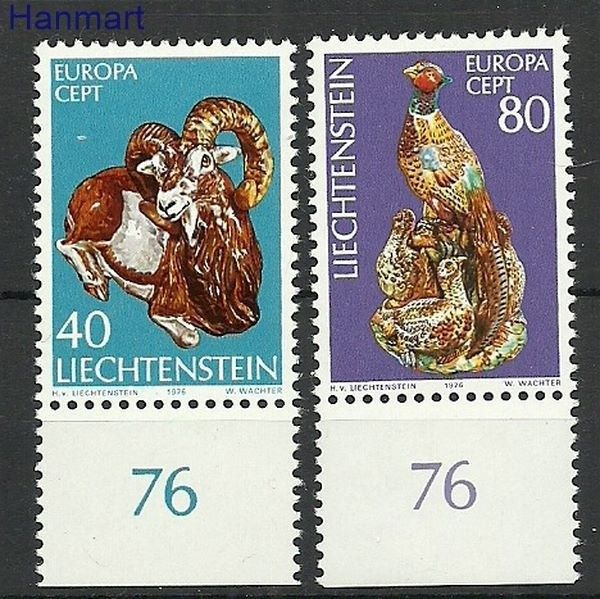 Znaczek Liechtenstein 1976 Mi 642-643 Czyste **