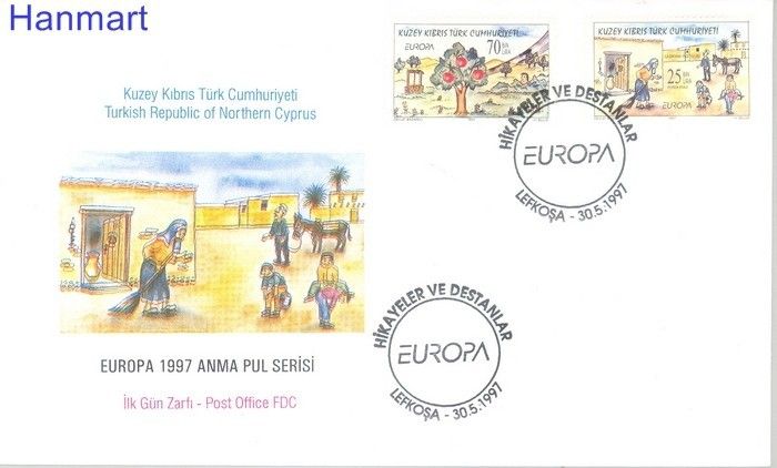 Znaczek Cypr Północny 1997 Mi 449-450 FDC