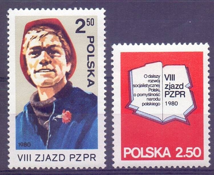 Znaczek Polska 1980 Mi 2672-2673 Fi 2524-2525 Czyste **
