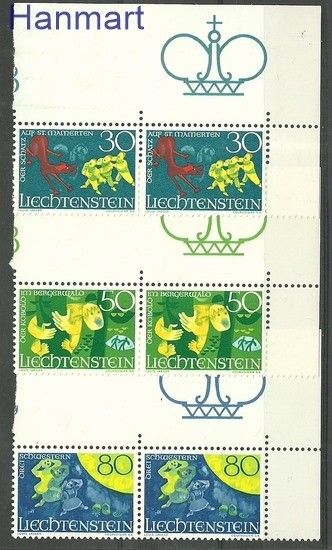 Znaczek Liechtenstein 1969 Mi 518-520 Czyste **