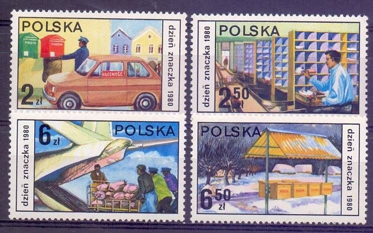 Znaczek Polska 1980 Mi 2715-2718 Fi 2567-2570 Czyste **