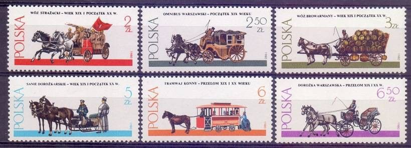 Znaczek Polska 1980 Mi 2721-2725 Fi 2573-2578 Czyste **