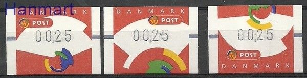 Znaczek Dania 1998 Mi aut 5-7 Czyste **