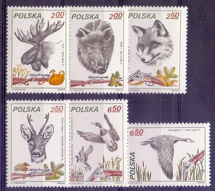 Znaczek Polska 1981 Mi 2746-2751 Fi 2602-2607 Czyste **