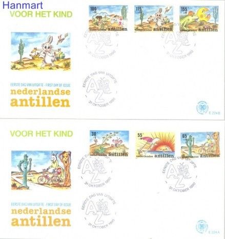 Znaczek Antyle Holenderskie 1990 Mi 700-705 FDC