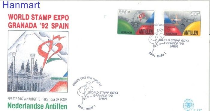 Znaczek Antyle Holenderskie 1992 Mi 748-749 FDC