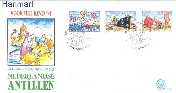 Znaczek Antyle Holenderskie 1991 Mi 728-730 FDC