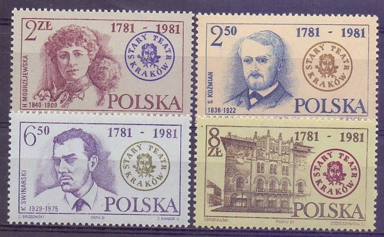 Znaczek Polska 1981 Mi 2777-2780 Fi 2629-2632 Czyste **