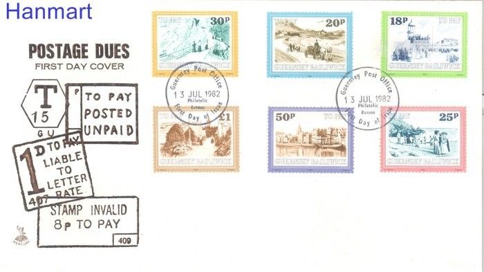 Znaczek Guernsey 1982 Mi por 36-40 FDC