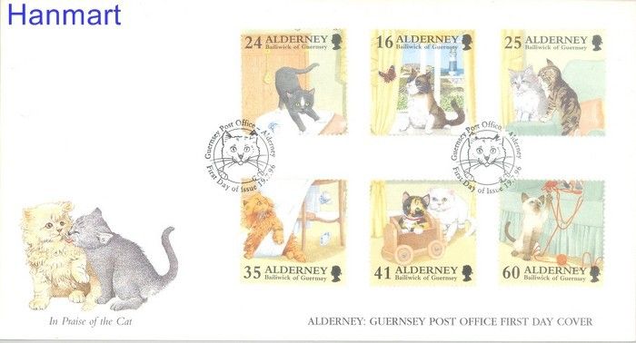 Znaczek Alderney 1996 Mi 94-99 FDC
