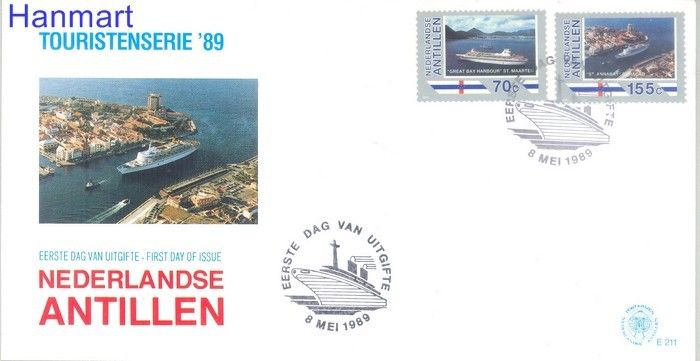 Znaczek Antyle Holenderskie 1989 Mi 658-659b FDC
