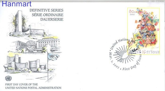 Znaczek Narody Zjednoczone Nowy Jork 2002 Mi 889 FDC