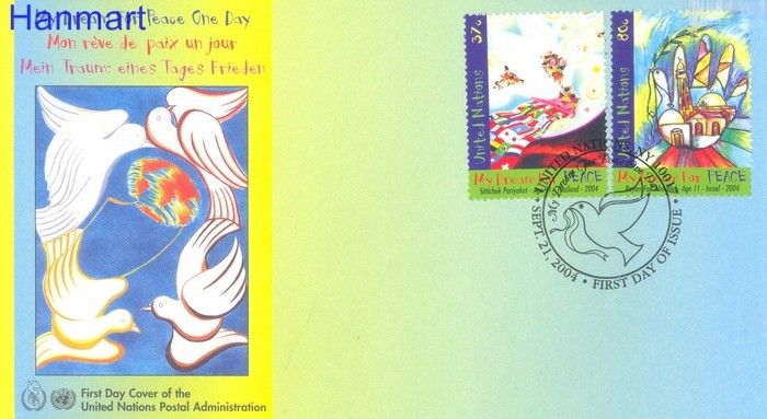 Znaczek Narody Zjednoczone Nowy Jork 2004 Mi 959-960 FDC