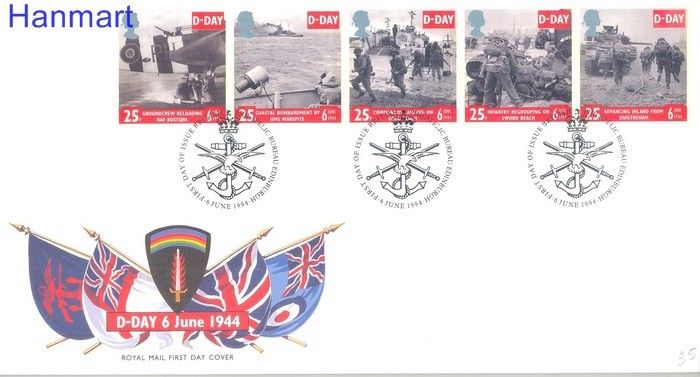 Znaczek Wielka Brytania 1994 Mi 1517-1521 FDC