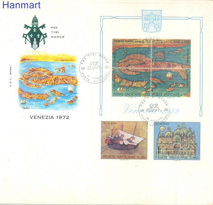 Znaczek Watykan 1972 Mi bl3 FDC