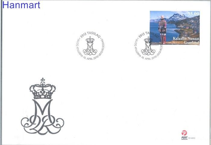 Znaczek Grenlandia 2010 Mi 563 FDC