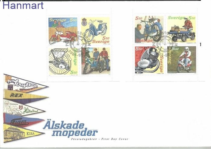 Znaczek Szwecja 2005 Mi 2493-2500 FDC