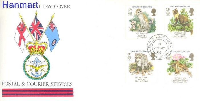 Znaczek Wielka Brytania 1986 Mi 1068-1071 FDC