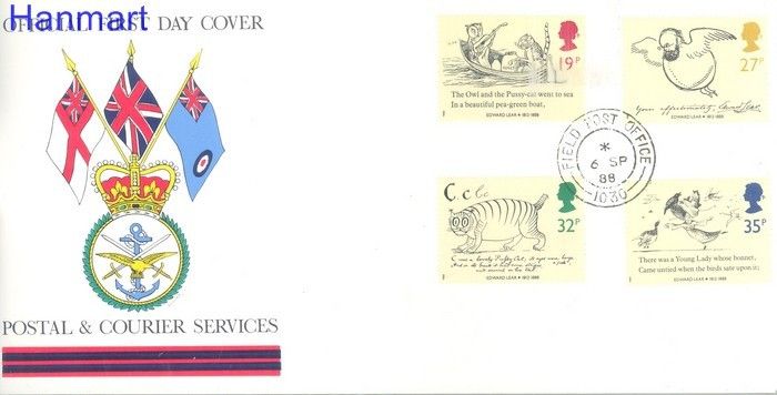 Znaczek Wielka Brytania 1988 Mi 1170-1173 FDC