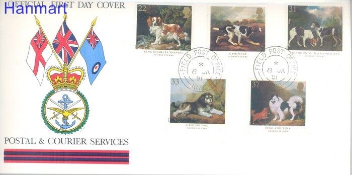 Znaczek Wielka Brytania 1991 Mi 1305-1309 FDC