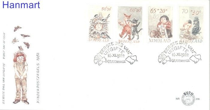 Znaczek Holandia 1982 Mi 1223-1226 FDC