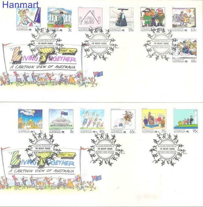 Znaczek Australia 1988 Mi 1093-1105 FDC