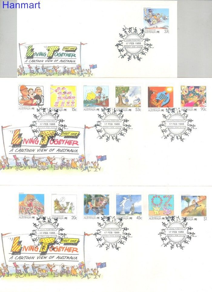 Znaczek Australia 1988 Mi 1080-1092 FDC