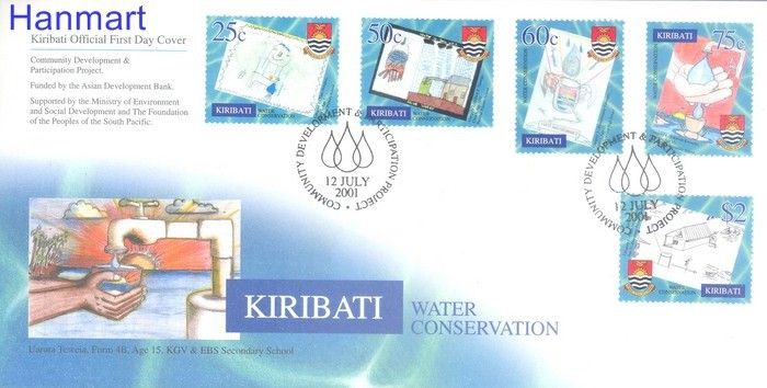Znaczek Kiribati 2001 Mi 846-850 FDC