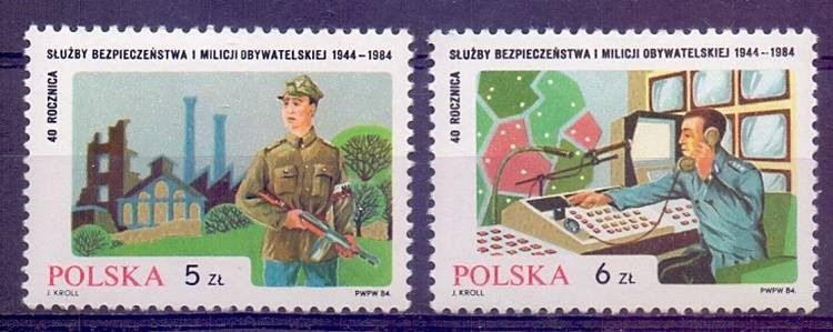 Znaczek Polska 1984 Mi 2937-2938 Fi 2789-2790 Czyste **