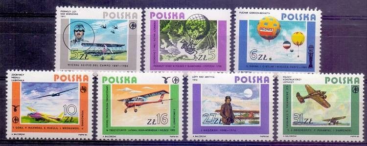 Znaczek Polska 1984 Mi 2939-2945 Fi 2791-2797 Czyste **